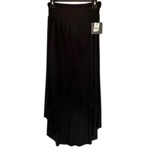 IZ Beyer Black Gathered Waist Stretch Pull on Tulip Skirt, size Small NWT